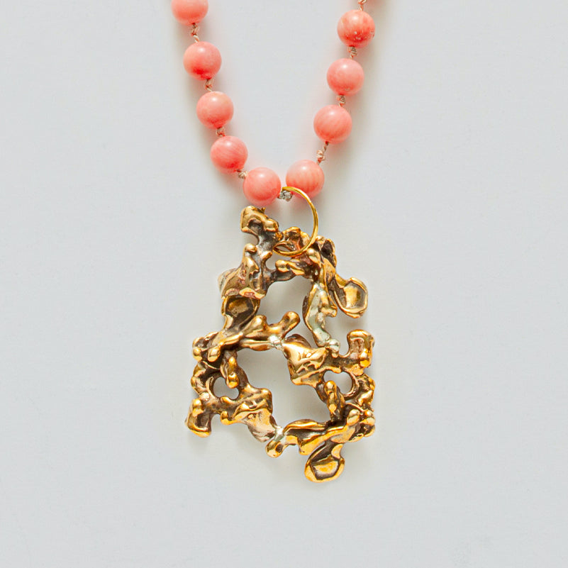 Rose coral sale necklace