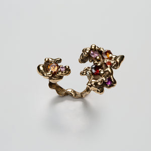 Open Archetype Ring in Bronze with Gems - Large II