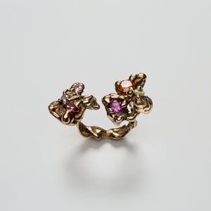 Open Archetype Ring in Bronze with Gems - Small