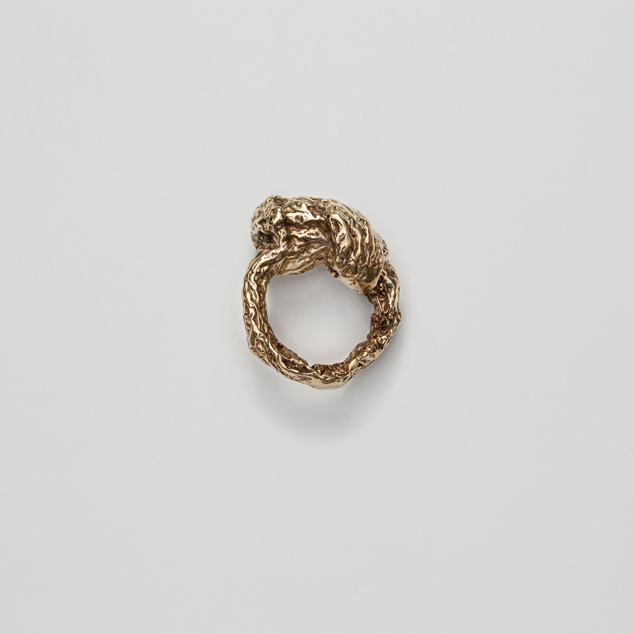 Pressed Knot Ring in Bronze