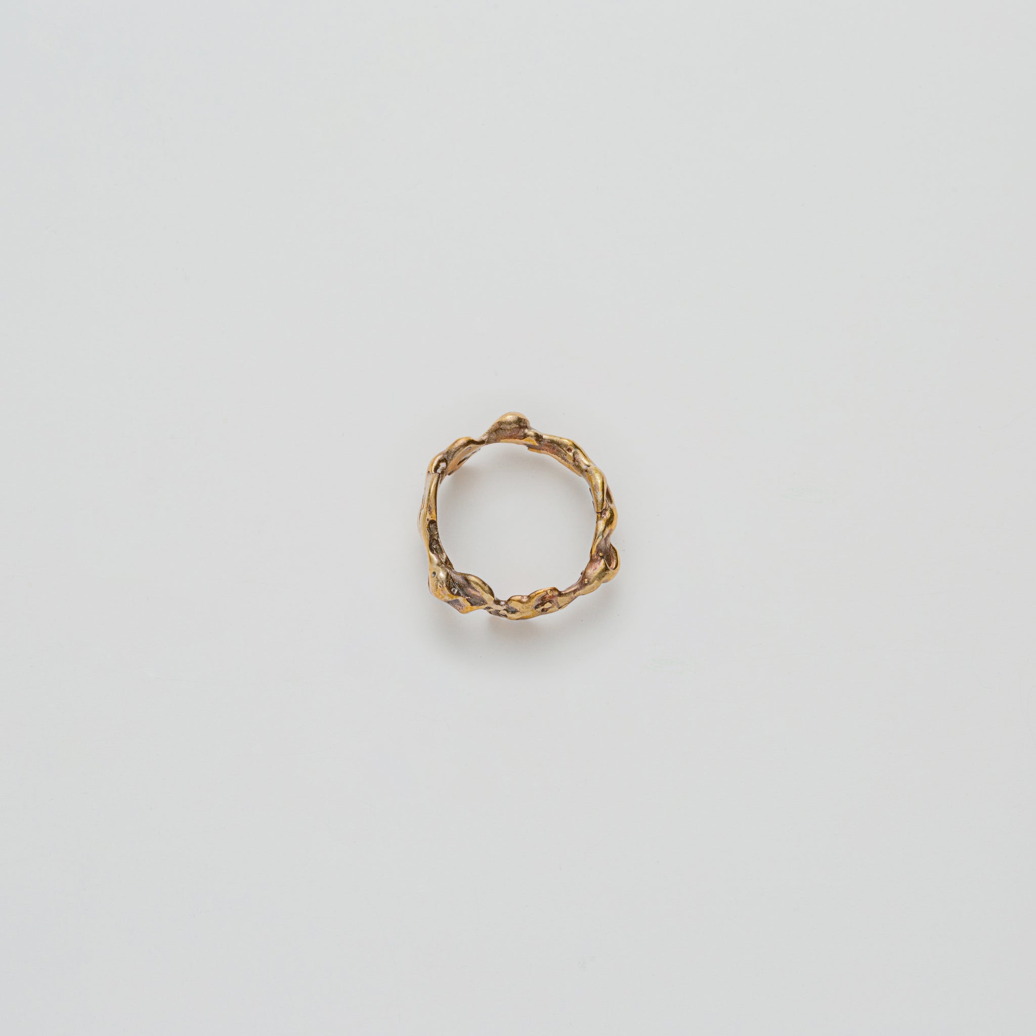 Thin Wabi Sabi Ring in Bronze