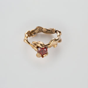 Wabi Sabi Engagement Ring in Gold and Stone